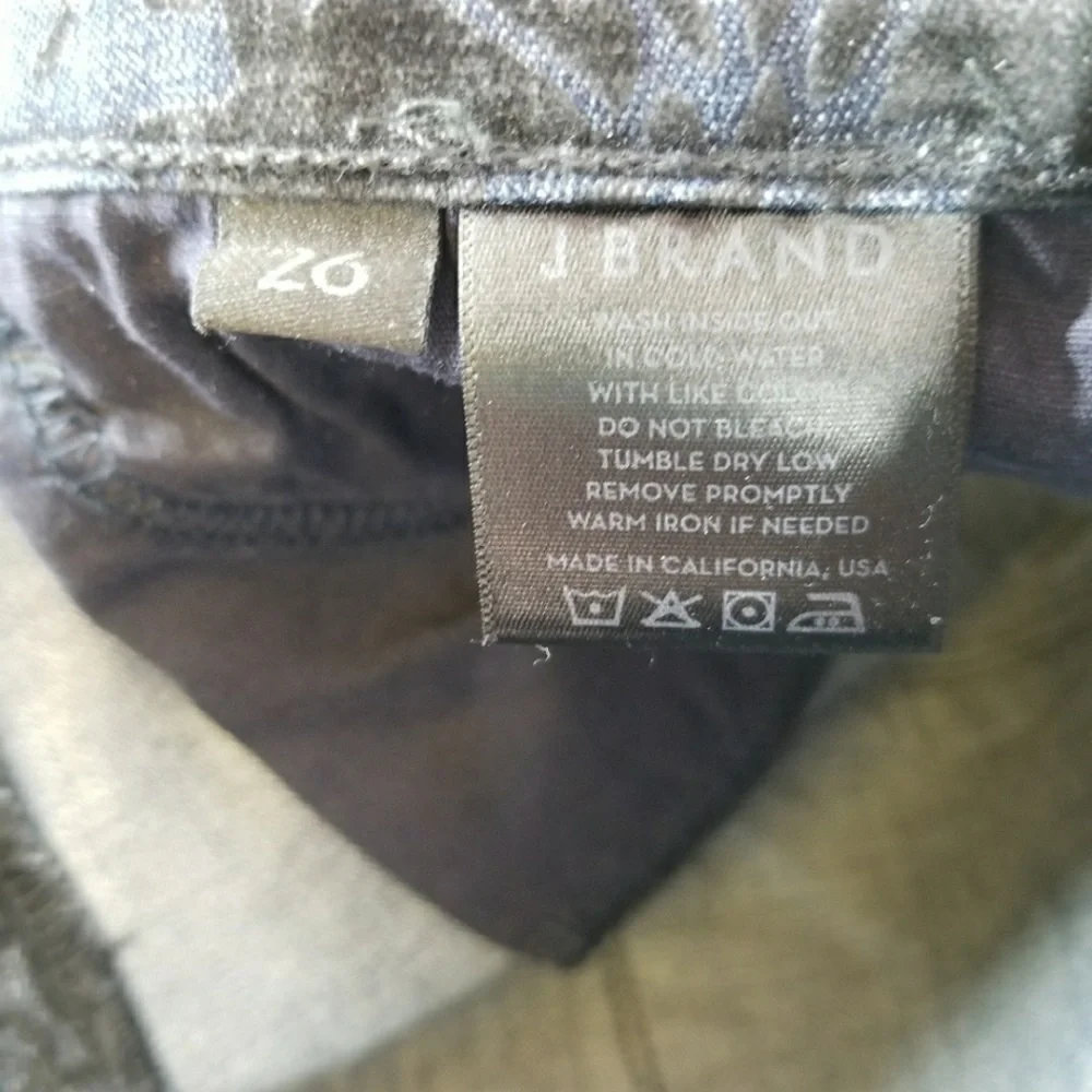 J Brand Skinny Leg Black Brocad Jean - Picture 9 of 10